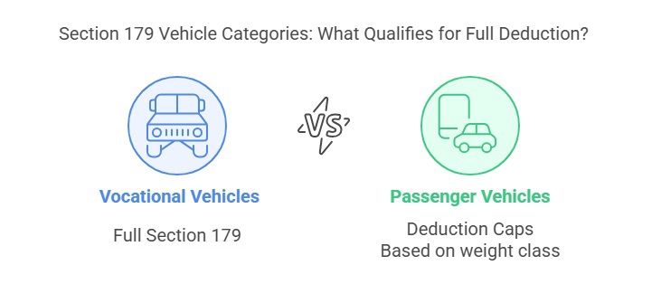 Vehicle categories that may qualify for larger Section 179 deductions (by GVWR and vehicle type)